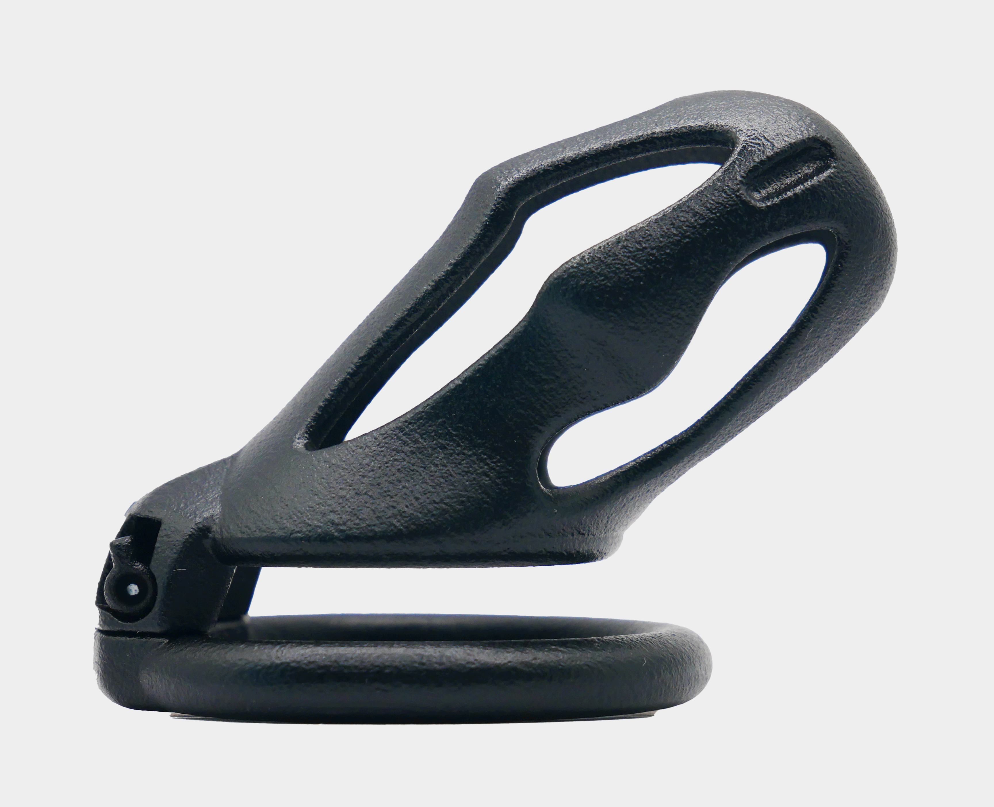 Animated image of the Aegis chastity cage, showing the cap on and off.